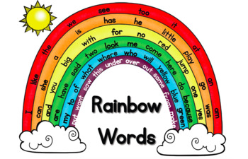 benchmark advance kindergarten rainbow sight word mini