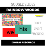 Rainbow Words | Sight Words | Google Slides | Distance Learning