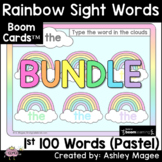 Rainbow Words - Type 100 Sight Words - Boom Cards - Digita
