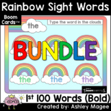Rainbow Words - Type 100 Sight Words - Boom Cards - Digita