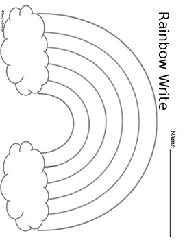 Rainbow Write by Teach-a Saurus | TPT