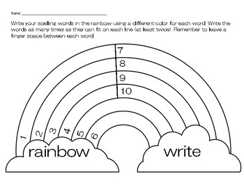 Preview of Rainbow Write