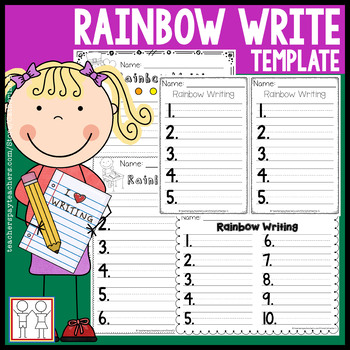 Rainbow Write Template by Catherine S Teachers Pay Teachers