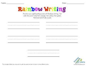 Preview of Rainbow Writing