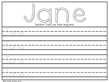 rainbow writing name practice by kinder with care tpt