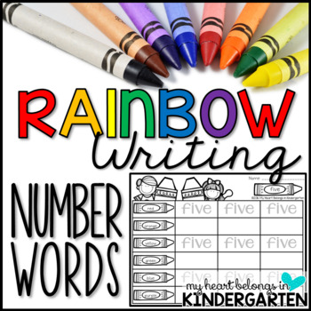 Number Words - Rainbow Writing FREEBIE