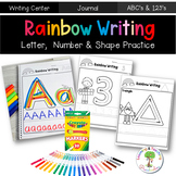 Rainbow Writing Preschool Journal Prompts