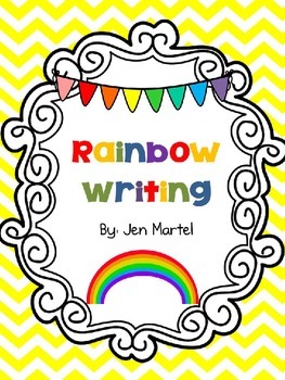 Preview of Rainbow Writing Spelling Words (editable)