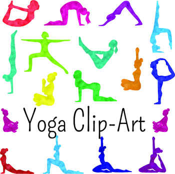 Preview of Rainbow Yoga or Exercise Clip Art for Commercial Use