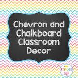 Rainbow and Chalkboard Classroom Decor Pack