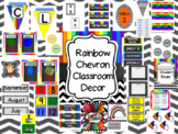 Rainbow and Chevron Classroom Decor Set-EDITABLE