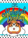 Rainbow and Guinea Pig Theme Class Alphabet Display