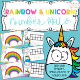 Playdough Number Mats Rainbow and Unicorn