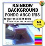 Rainbow background for light table A3 size