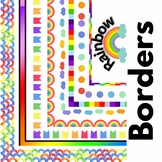 Rainbow boarders clip art | Classroom page frames