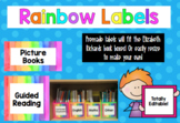 #ausbts19 Rainbow book and story box labels {Editable}