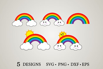 Download Rainbow Bundle Svg Rainbow Svg Rainbow Clipart Cloud Svg Clouds Svg