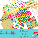 Rainbow dot digital paper