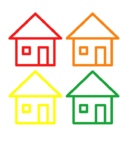 Rainbow houses - Family All About Me Color Sorting