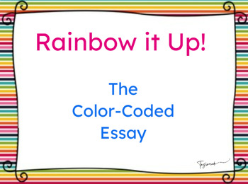 Preview of Rainbow it Up! Essay Color-Coding Independent