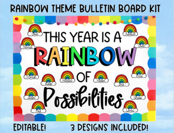 Preview of Rainbow of Possibilities Bulletin Board/ Door Kit- Rainbow Theme Bulletin Board
