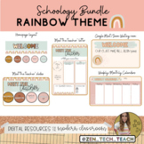 Rainbow theme ⋒ Bundle for Schoology (✎Editable) Homepage 