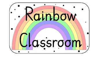 Preview of Rainbow themed classroom