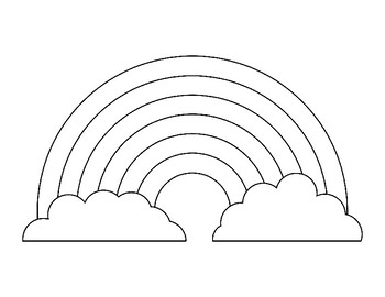 rainbow with clouds templates rainbow write template rainbow coloring sheet