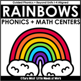 Rainbows Phonics and Math Centers