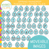 Raindrop Letter Tiles Clip Art { MOVEABLE IMAGES }