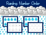 Raindrop Number Order - Math Center