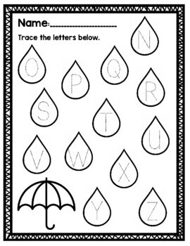 Raindrop Writing Practice by Sparkle Lee Creations | TPT
