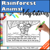 Rainforest Animal Adaptations Book Print and Digital