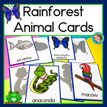 Preview of Rainforest Animals | Cards for Read the Room Matching Games and More