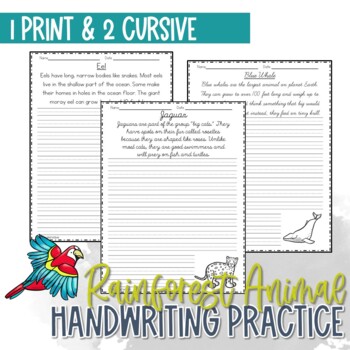 Whole Year Themed Daily Handwriting Practice Worksheets with Daily