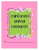 Rainforest Animal Research Graphic Organizer