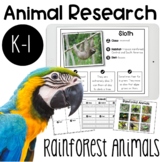 Rainforest Animals Research Report | Digital option included