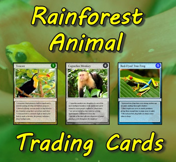 Preview of Rainforest Animal Trading Cards