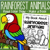 Rainforest Animals Activity Printables - Read Color Draw M