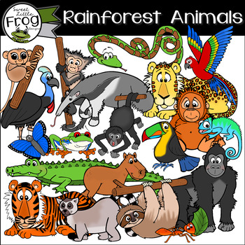 Preview of Rainforest Animals Clip Art