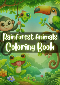 Preview of Rainforest Animals Coloring Book