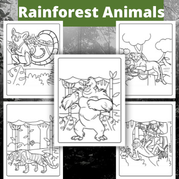 rainforest animals coloring pages