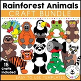 Rainforest Animals Crafts Bundle | Rainforest Activities |