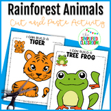 Rainforest Animals Cut and Paste Craft Activity