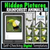 Rainforest Animals Editable Hidden Picture Digital Google 