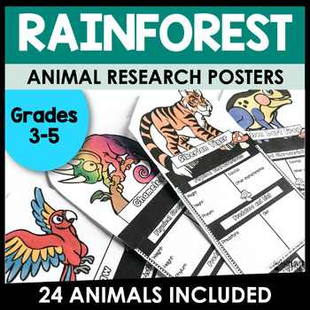 Preview of Tropical Rainforest Animals Research Project Posters