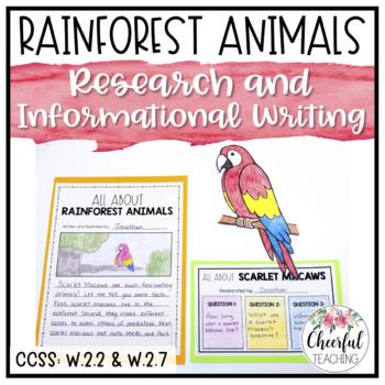Rainforest Animals Research and Informational Writing Project | TPT