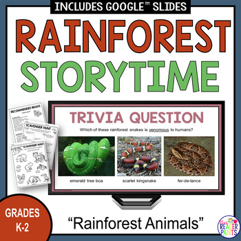 Preview of Rainforest Animals Storytime - Science Storytime - Classroom or Library Lessons