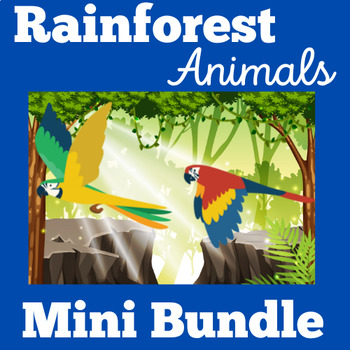 Preview of Rainforest Animals Worksheets Activity | Preschool Kindergarten 1st Grade 