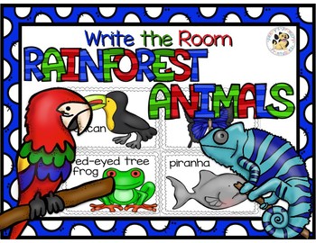 Preview of Rainforest Animals Write the Room